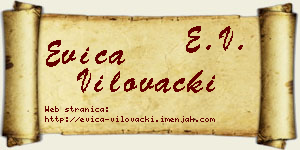 Evica Vilovački vizit kartica